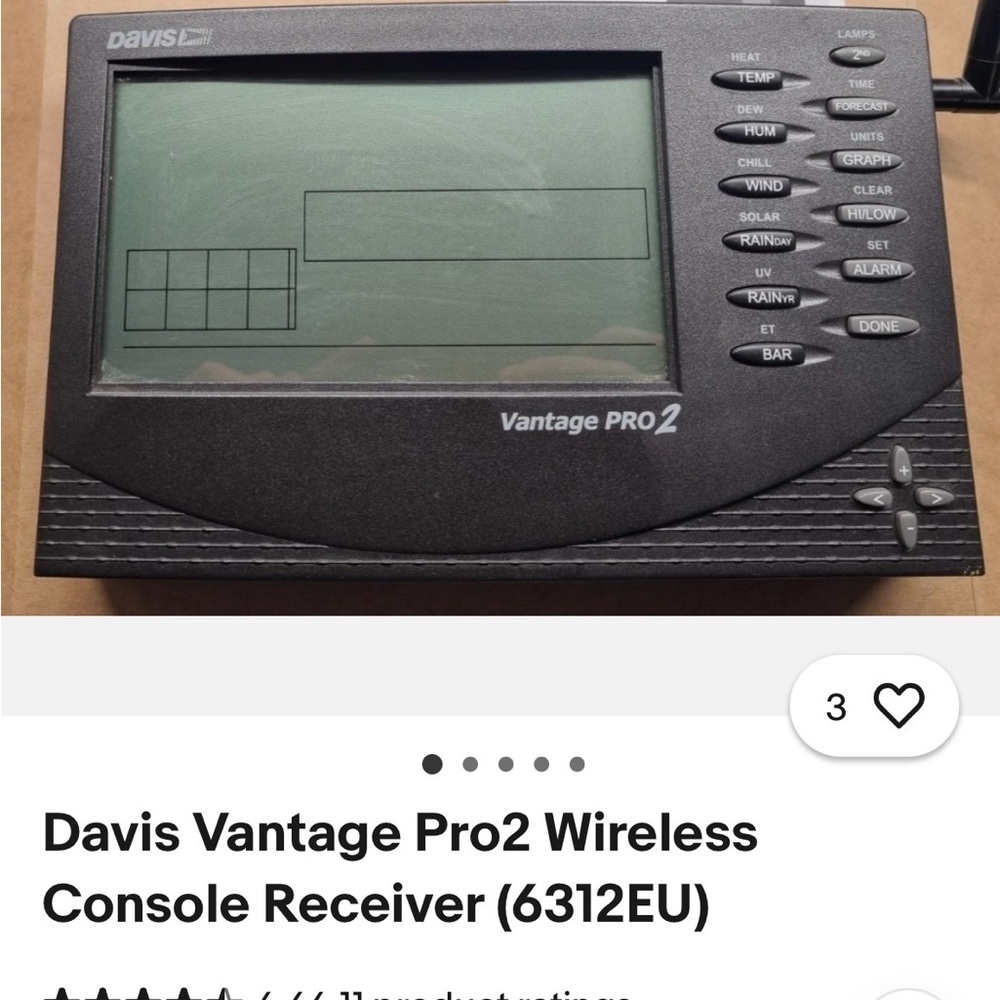 Davis Vantage Pro2 Wireless Console - Black